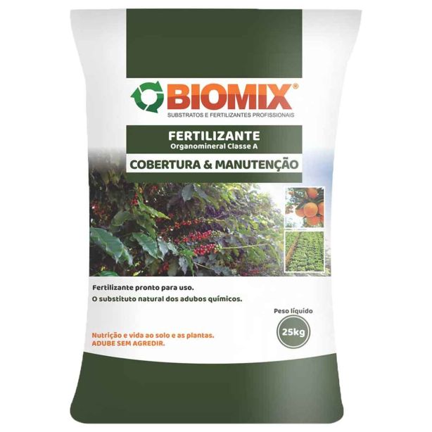 Fertilizante Organomineral Cobertura N Max 20 Biomix - 25kg