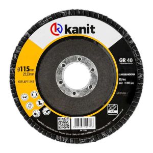 Disco De Desbaste Para Metal 180mm 22,23mm Tipo Flap Grão 40 - Kanit